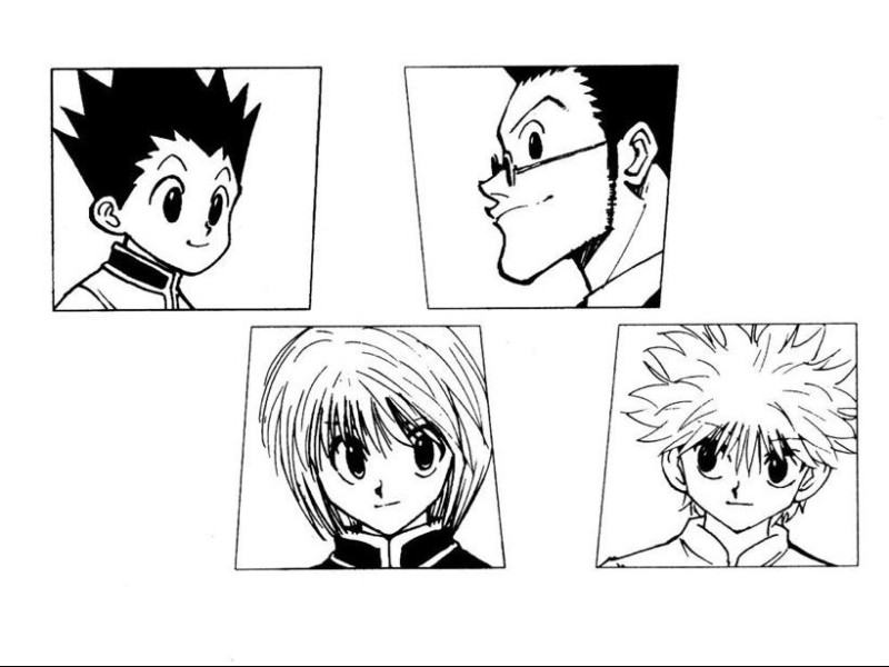 Create meme: hunter x hunter manga, kurapika manga, manga anime