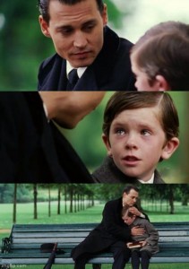 Создать мем: кадр из фильма, мем джонни депп и мальчик, мем с джонни деппом и мальчиком шаблон