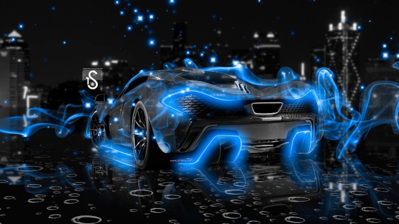 Create meme: mclaren p1 neon, xentry wallpapers, neon machine