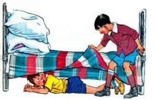 Create meme: Nikolai Nosov — hide and seek, resourcefulness noses pictures, the boy in the bed pictures for kids
