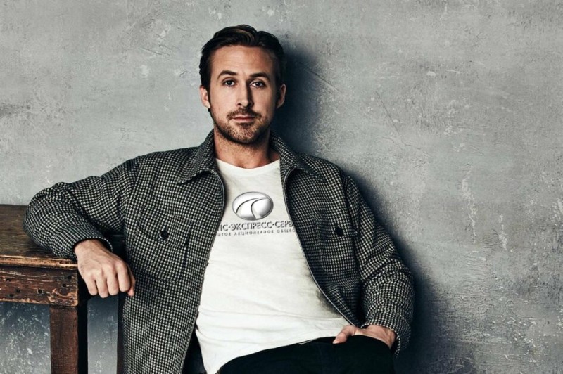 Create meme: Ryan Gosling on a white background, peter romanov actor, Ryan Gosling photo shoot