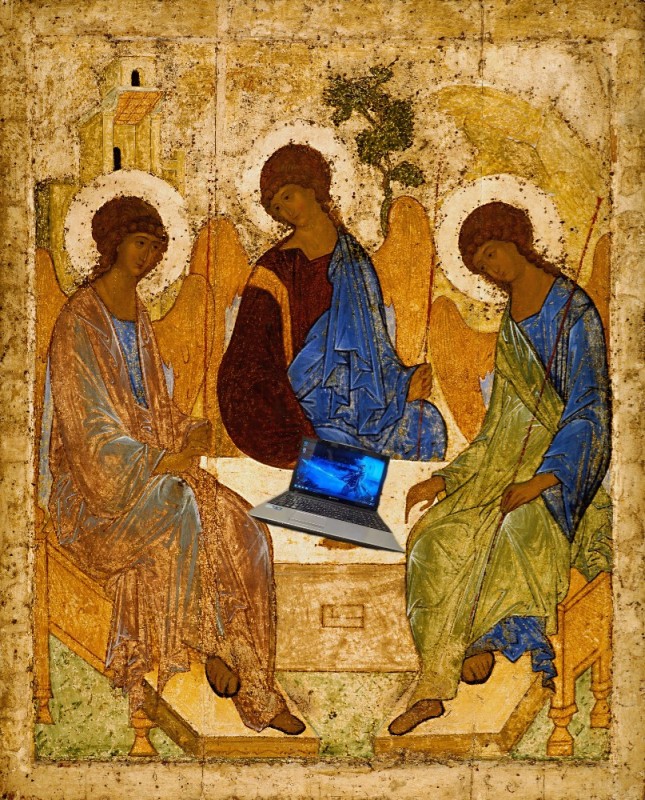 Создать мем: икона святая троица, рублев троица, икона святая троица андрея рублева