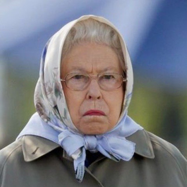 Create meme: woman , i have a bad feeling about this, Queen Elizabeth 2 in a scarf