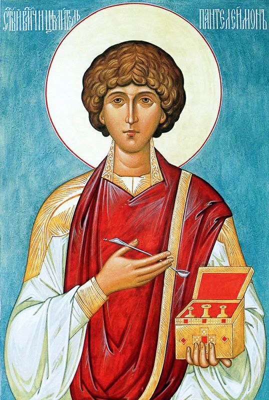 Create meme: The Great Martyr Panteleimon, panteleimon icon, icon of panteleimon the healer