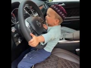 Create meme: little boy, car, child