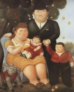 Create meme: Fernando Botero family