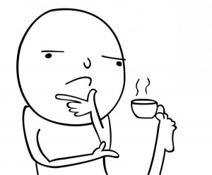 pensando #meme #lol - Guy Thinking With Coffee Meme, HD Png Download -  1024x1067 PNG 