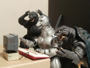 Create meme: gamera, godzilla toys, Godzilla