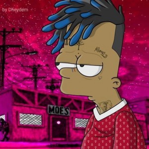 Create meme: the simpsons, sunset, Bart xxxtentacion