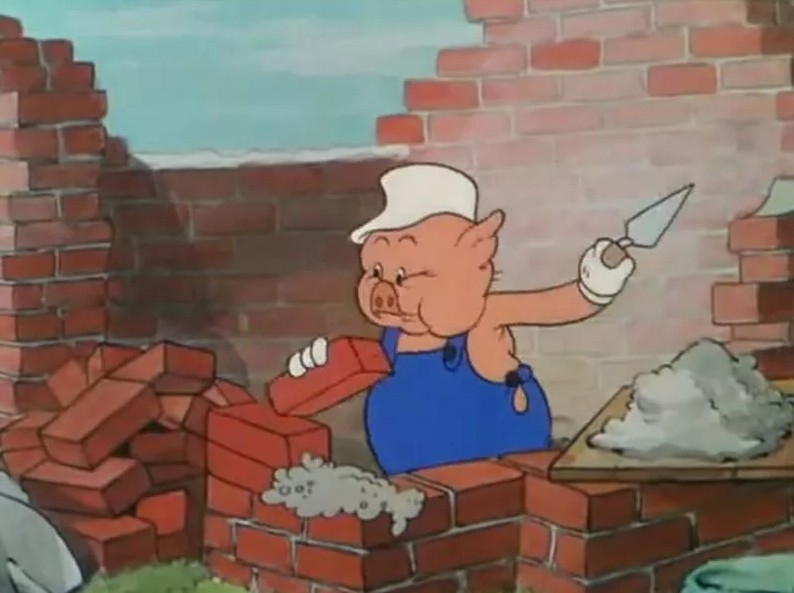 Create meme: Three little pigs 1933, cartoon three little pigs, the three little pigs