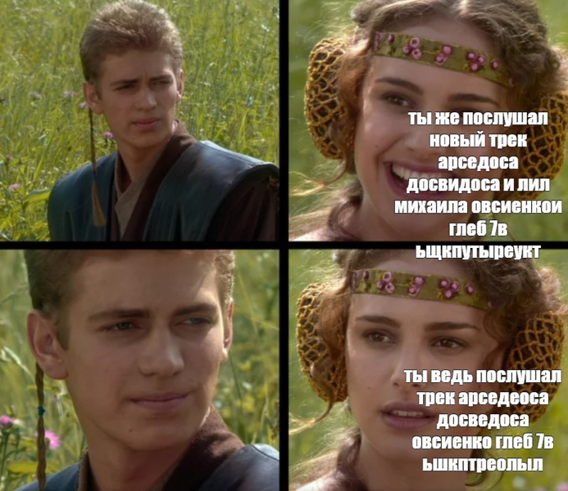 Create meme: Star wars Anakin and Padme, Anakin and Padme on a picnic, anakin and padme meme