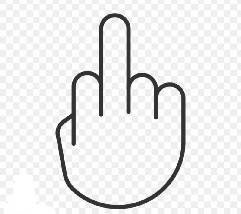 Create meme: middle finger , middle finger icon, finger pointer