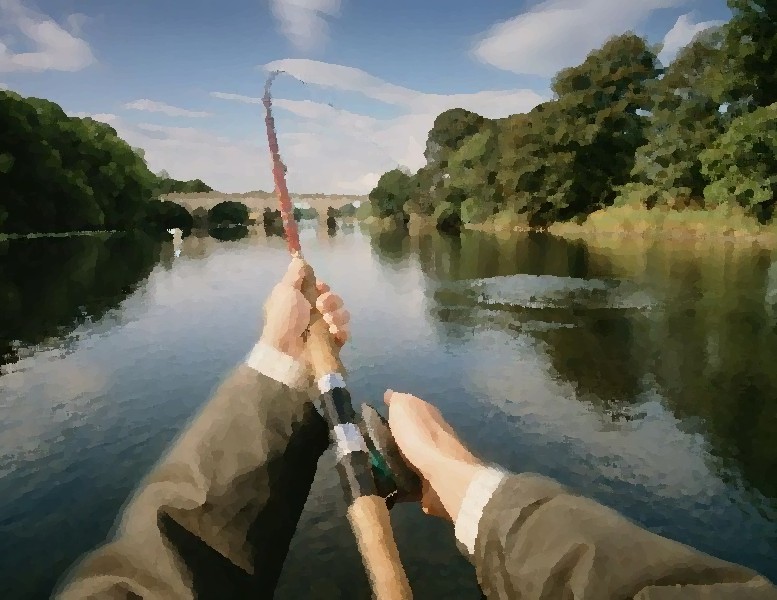 Create meme: fishing on spinning, spinning rod, fishing