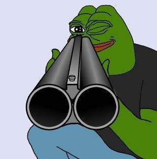 Create meme: Pepe with a rifle, memes , people 