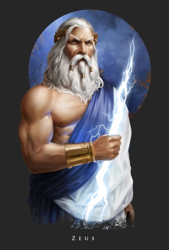 Create meme: Zeus is a Greek god, gods of Olympus Zeus, Zeus is the god of thunder