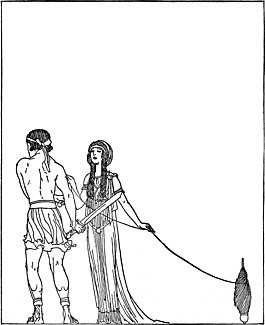 Create meme: drawing of the Iliad, ancient Greek mythology, Theseus and Ariadne