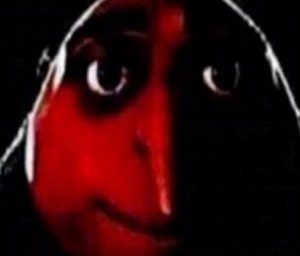 Create meme: no meme GRU, memes with GRU in the dark, GRU meme red