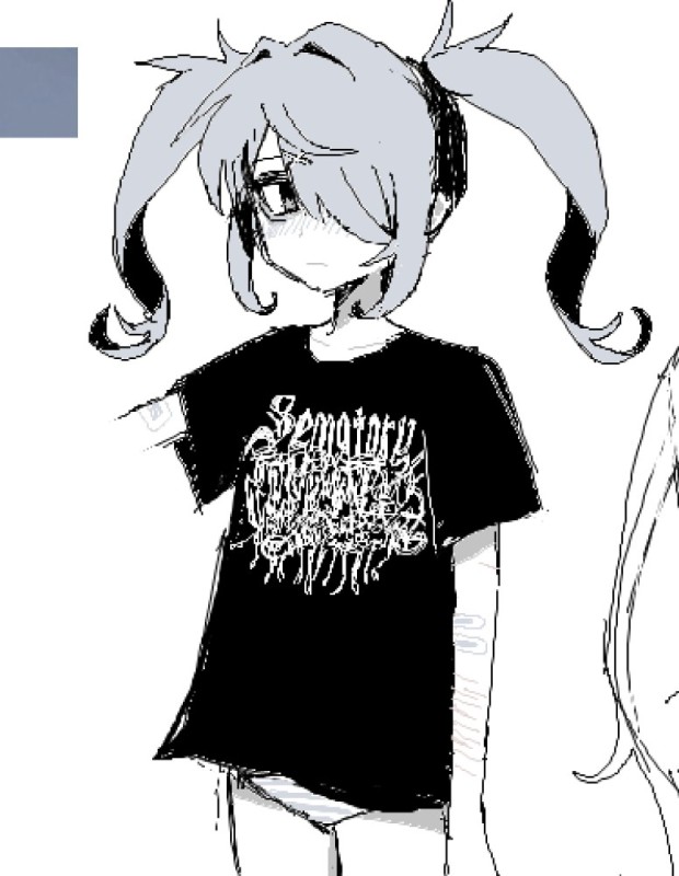 Create meme: anime character, anime T-shirts, anime black and white