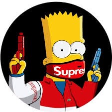 Create meme: Bart cool, bart simpson supreme, The simpsons