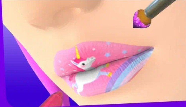 Create meme: lip art 3d game, lips for the game, girl 