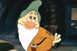 Create meme: dwarfs from snow white, GIF shy dwarf, dwarfs disney gif