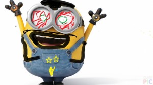 Create meme: happy, minions, minion Bob