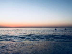 Create meme: sunset, dawn over the sea, The black sea