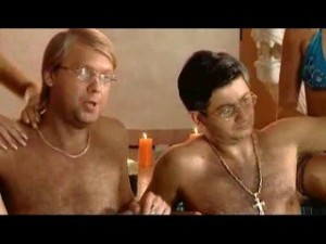 Create meme: our russia deputies Pronin and Mamonov, our rush deputies Pronin and Mamonov in the sauna, Yuri Venediktovich