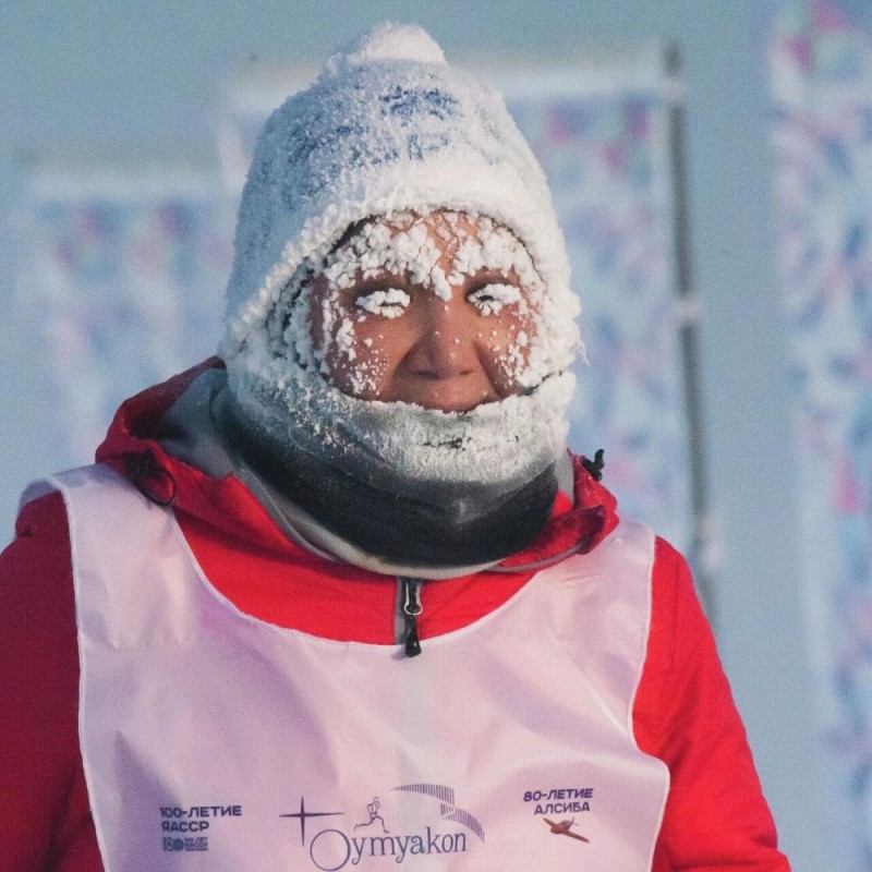 Create meme: oymyakon marathon, Yakutia winter, yakutia in winter