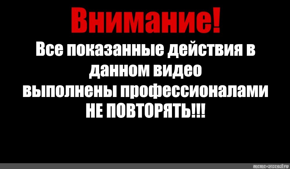 Действия выполнены профессионалами не повторять