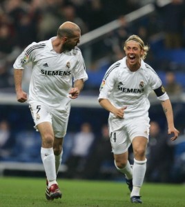 Create meme: David Beckham real Madrid 2005, Zidane real, Zidane real Madrid