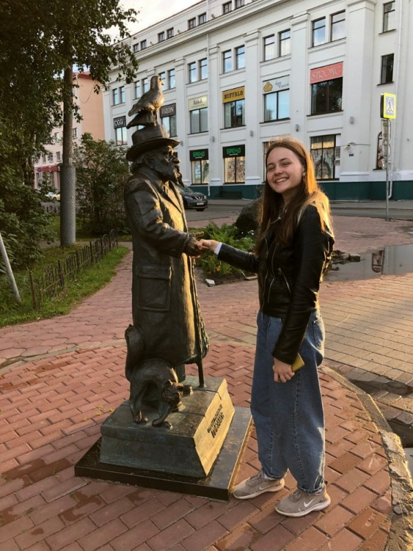 Создать мем: памятник писахову в архангельске, памятник степану писахову, памятник степану писахову в архангельске