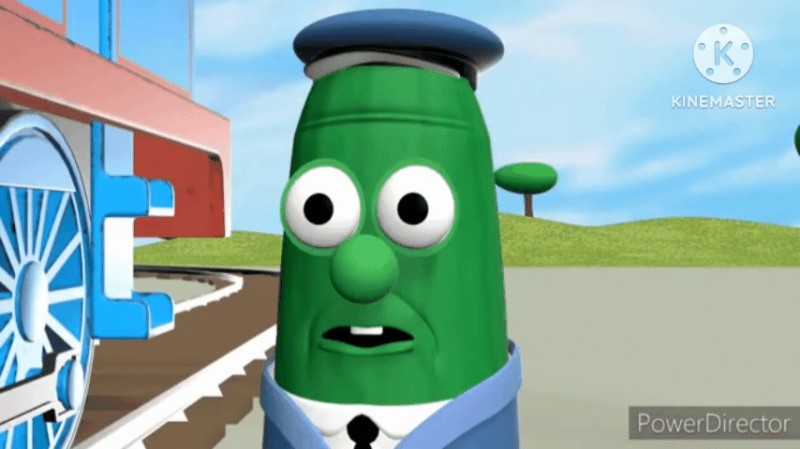 Create meme: veggietales larry, veggietales game, larry the cucumber