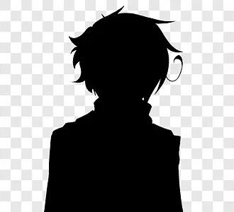 Create meme: silhouette, the silhouette of the character, anime silhouette