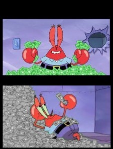 Create meme: crabs, sponge Bob square pants, Mr. Krabs