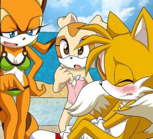 Создать мем: the hedgehog, соник, tails and cream