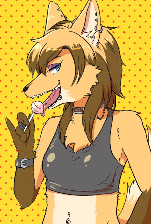 Create meme: Cool furry girls, furry tongue, furry dog girl