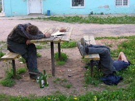 Create meme: homeless thumps, alcoholics thumps, drunks