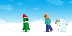 Create meme: Mein channel hat for Christmas, minecraft christmas, arts minecraft