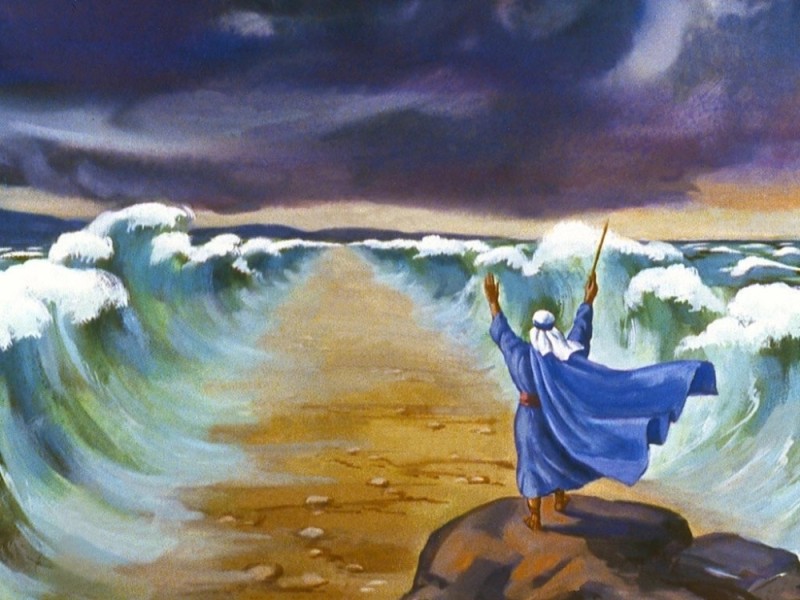 Create meme: Moses the red sea has parted, The sea parted before Moses prince of egypt, Moses and the red sea