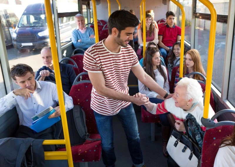 Create meme: bus , public transport , I got up on public transport