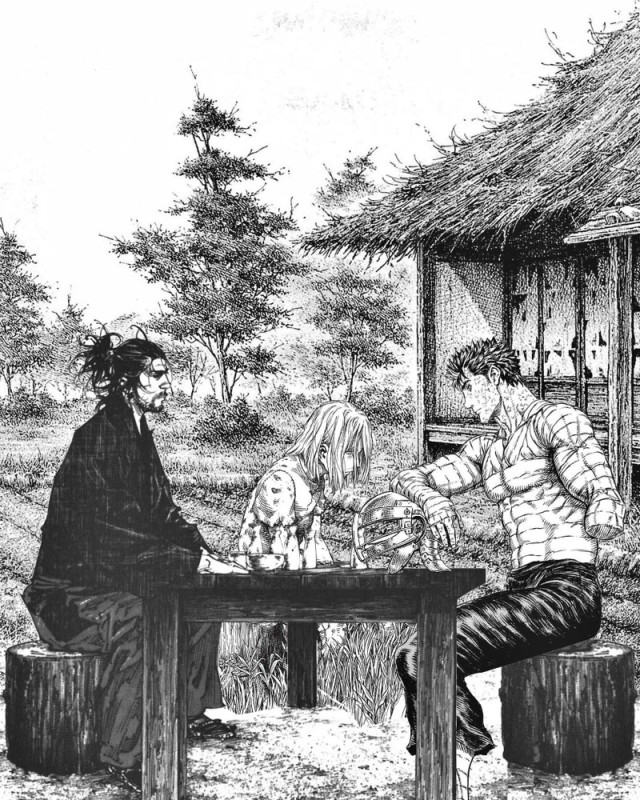 Create meme: illustration, Miyamoto Musashi and gats, samurai art