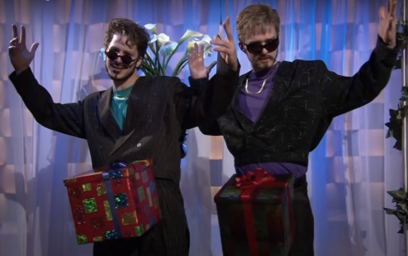 Create meme: lonely island dickin a box, the lonely island, dick in a box