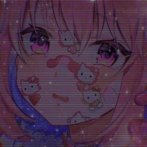 Create meme: glitch art, anime, cartoon