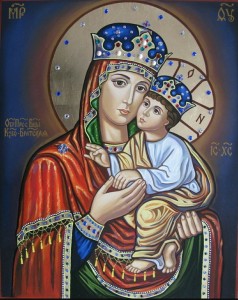 Create meme: the icon of the mother of God the unfading blossom