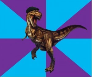 Create meme: dinosaurs, velociraptor, t rex