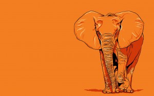Создать мем: оранжевый, fil, слон