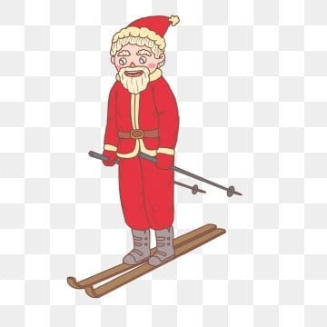 Create meme: santa claus, clipart skiing, The cartoon watchman at Christmas