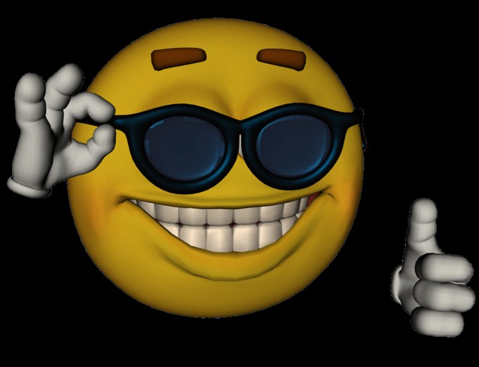 Create meme: smiley with glasses, smiley with glasses, cool smileys