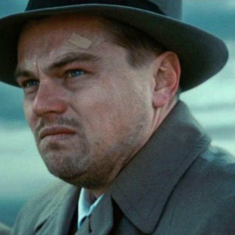 Create meme: DiCaprio shutter island, sad DiCaprio , Leonardo DiCaprio meme of shutter island